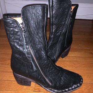All Saints Black Leather Boots Size 7